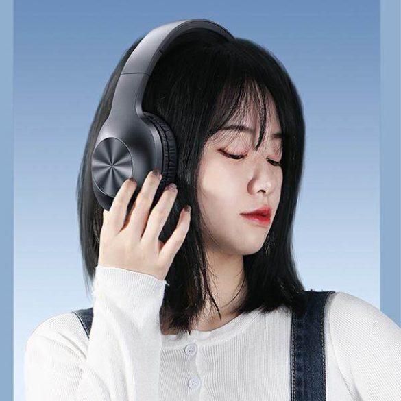 USAMS fejhallgató Bluetooth YX05 E-Join Series fekete TDLYEJ02 kemény tok, 1200mAh