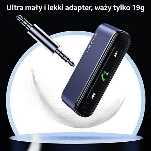 USAMS Adapter audio Bluetooth 5.0 - jack 3.5mm szürke