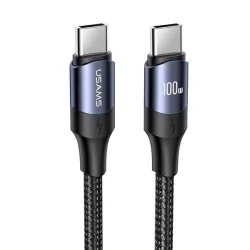   USAMS kábel U71 USB-C - USB-C 3m 100W PD gyorstöltés fekete SJ526USB01 (US-SJ526)