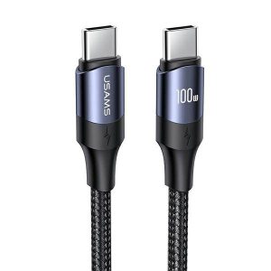 USAMS kábel U71 USB-C - USB-C 3m 100W PD gyorstöltés fekete SJ526USB01 (US-SJ526)