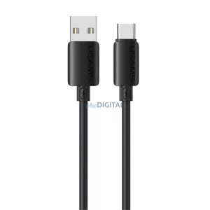 USAMS U98 szilikon USB-C kábel 3A gyorstöltés - fekete