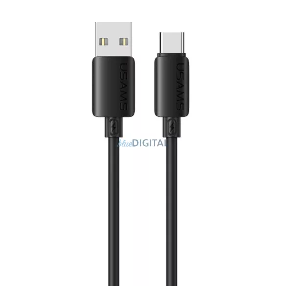 USAMS U98 szilikon USB-C kábel 3A gyorstöltés - fekete