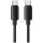 USAMS U98 szilikon USB-C - USB-C kábel 60W 3A gyorstöltés - fekete