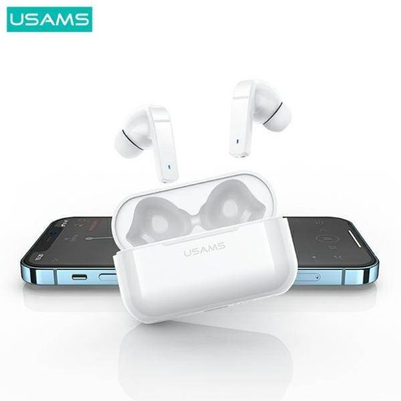USAMS Bluetooth fülhallgató 5.0 TWS LY sorozat ANC vezeték nélküli fehér BHULY06