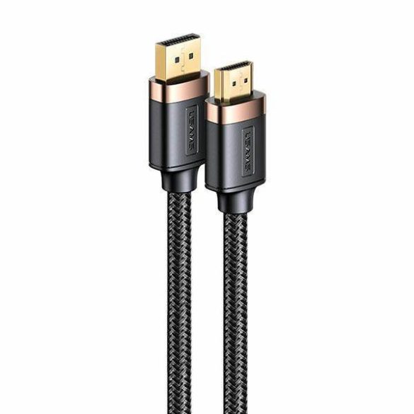 USAMS kábel DP - HDMI U74 2.0m fekete 4K HD SJ530HD01 (US-SJ530)