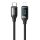 USAMS kábel fonott U78 USB-C - Lightning LED 1.2m 20W PD gyorstöltés fekete SJ545USB01 (US-SJ545)