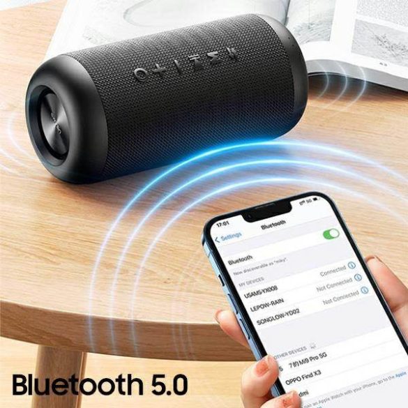 USAMS YX sorozat Bluetooth 5.0 10W hordozható vezeték nélküli kültéri hangszóró YX8YG01