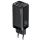 USAMS Hálózati Power Delivery 1xUSB-C+1xUSB T47 65 W (csak a fejrész) PD gyors töltő Super Si fekete/black CC153TC01  (US-CC153)