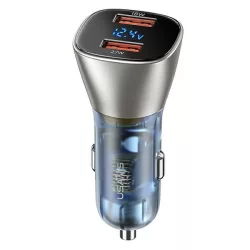   USAMS autós töltő C29 45W 2xUSB-A gyorstöltő világos arany CC154CC01(US-CC154)