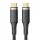 USAMS kábel U72 USB-C na USB-C 100W PDThunderbolt 3 5A 0.8m fekete SJ553USB01 (US-SJ553)