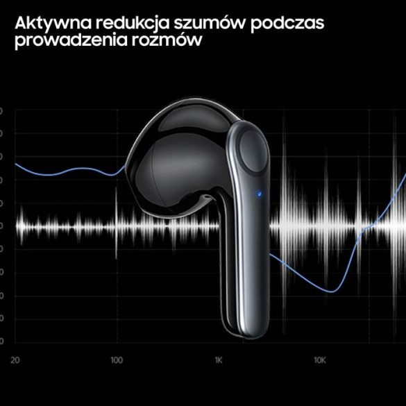 USAMS Bluetooth fülhallgató 5.1 TWS XH Series Dual mic vezeték nélküli rózsaszín BHUXH04