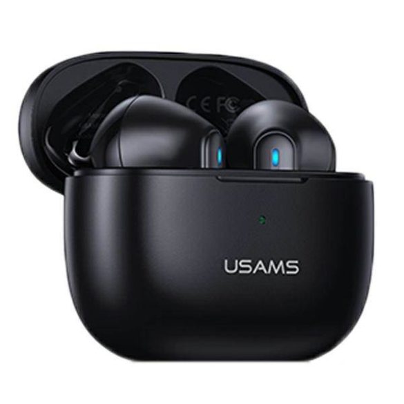 USAMS Bluetooth fülhallgató 5.2 TWS NX10 Series Dual mic vezeték nélküli fekete BHUNX01
