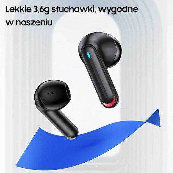 USAMS Bluetooth fülhallgató 5.2 TWS NX10 Series Dual mic vezeték nélküli fekete BHUNX01