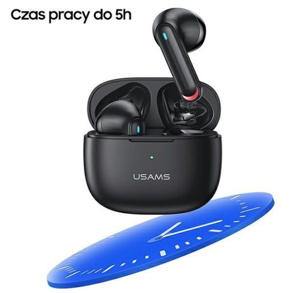 USAMS NX10 Series TWS Bluetooth 5.2 vezeték nélküli fülhallgató - fehér
