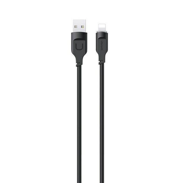 USAMS kábel lightning gyorstöltés 2,4A Lithe sorozat 1,2m fekete SJ565USB01(US-SJ565)