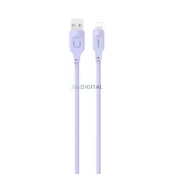   USAMS kábel lightning gyorstöltés 2,4A Lithe sorozat 1,2m lila SJ565USB03 (US-SJ565)