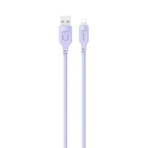 USAMS kábel lightning gyorstöltés 2,4A Lithe sorozat 1,2m lila SJ565USB03 (US-SJ565)