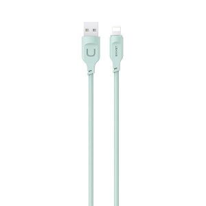 USAMS kábel lightning gyorstöltés 2,4A Lithe sorozat 1,2m zöld SJ565USB04 (US-SJ565)