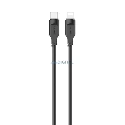   USAMS kábel USB-C - Lightning PD gyorstöltés Lithe sorozat 1,2m 20W fekete SJ566USB01 (US-SJ566)