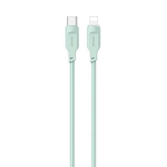 USAMS kábel USB-C - Lightning PD gyorstöltés 1,2m 20W Lithe Series zöld SJ566USB04 (US-SJ566)