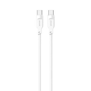 USAMS kábel USB-C - USB-C PD gyorstöltés 1,2m 100W Lithe Series fehér SJ567USB02 (US-SJ567)