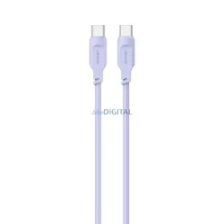   USAMS kábel USB-C - USB-C PD gyorstöltés 1,2m 100W Lithe Series lila SJ567USB03 (US-SJ567)