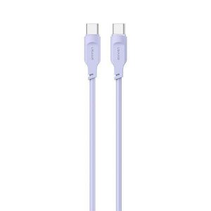 USAMS kábel USB-C - USB-C PD gyorstöltés 1,2m 100W Lithe Series lila SJ567USB03 (US-SJ567)