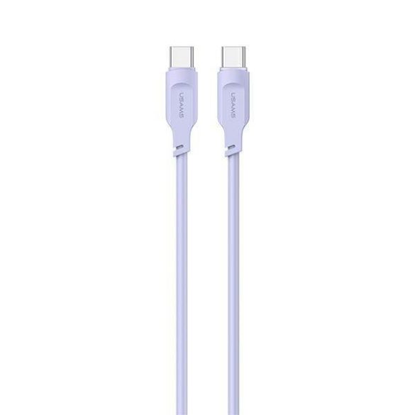 USAMS kábel USB-C - USB-C PD gyorstöltés 1,2m 100W Lithe Series lila SJ567USB03 (US-SJ567)