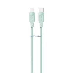   USAMS kábel USB-C - USB-C PD Gyorstöltés 1,2m 100W Lithe Series zöld SJ567USB04 (US-SJ567)