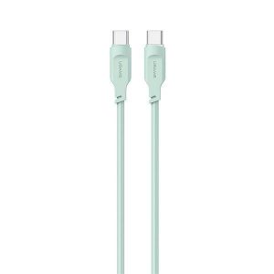 USAMS kábel USB-C - USB-C PD Gyorstöltés 1,2m 100W Lithe Series zöld SJ567USB04 (US-SJ567)