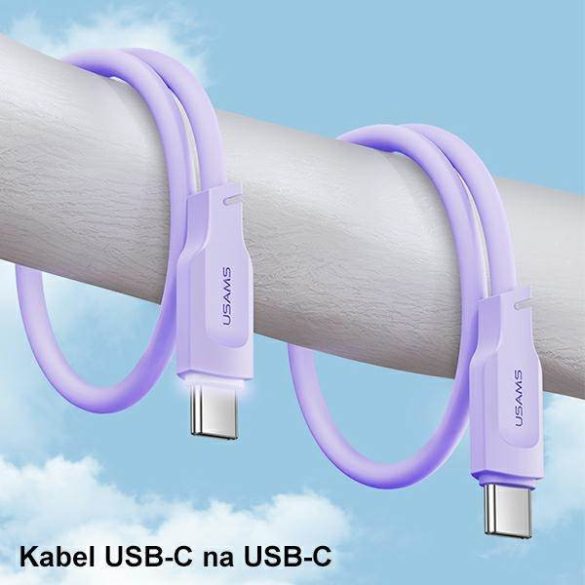 USAMS kábel USB-C - USB-C PD Gyorstöltés 1,2m 100W Lithe Series zöld SJ567USB04 (US-SJ567)