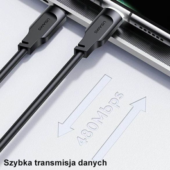 USAMS kábel USB-C - USB-C PD Gyorstöltés 1,2m 100W Lithe Series zöld SJ567USB04 (US-SJ567)