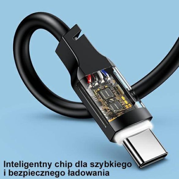 USAMS kábel USB-C - USB-C PD Gyorstöltés 1,2m 100W Lithe Series zöld SJ567USB04 (US-SJ567)