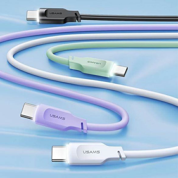 USAMS kábel USB-C PD gyorstöltő 1,2m 6A Lithe sorozat fehér SJ568USB02(US-SJ568)