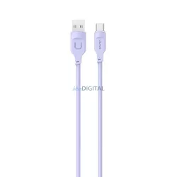   USAMS kábel USB-C PD gyorstöltő 1,2m 6A Lithe sorozat lila SJ568USB03 (US-SJ568)
