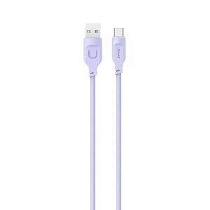 USAMS kábel USB-C PD gyorstöltő 1,2m 6A Lithe sorozat lila SJ568USB03 (US-SJ568)