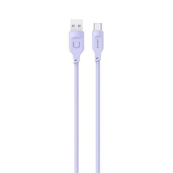 USAMS kábel USB-C PD gyorstöltő 1,2m 6A Lithe sorozat lila SJ568USB03 (US-SJ568)