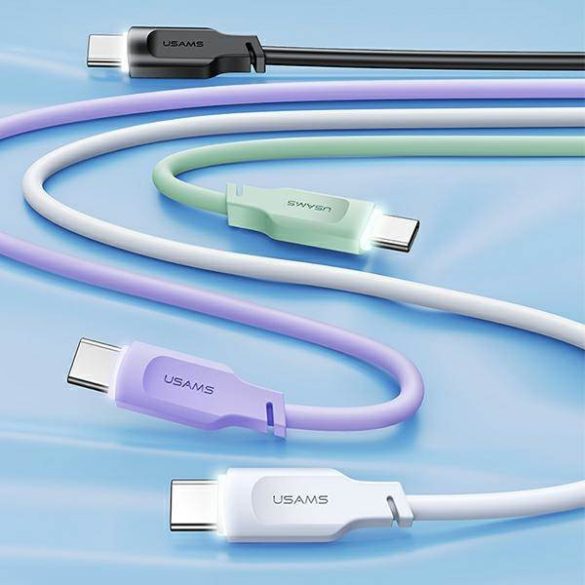 USAMS kábel USB-C PD gyorstöltő 1,2m 6A Lithe sorozat lila SJ568USB03 (US-SJ568)