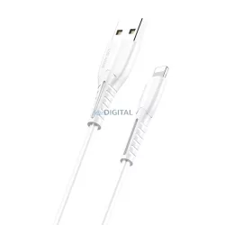   USAMS kábel U35 lightning 2A gyorstöltés 1m fehér SJ364USB02 (US-SJ364)