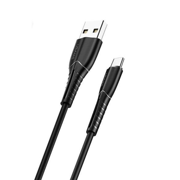 USAMS kábel U35 USB-C 2A gyorstöltés 1m fekete SJ366USB01 (US-SJ366)
