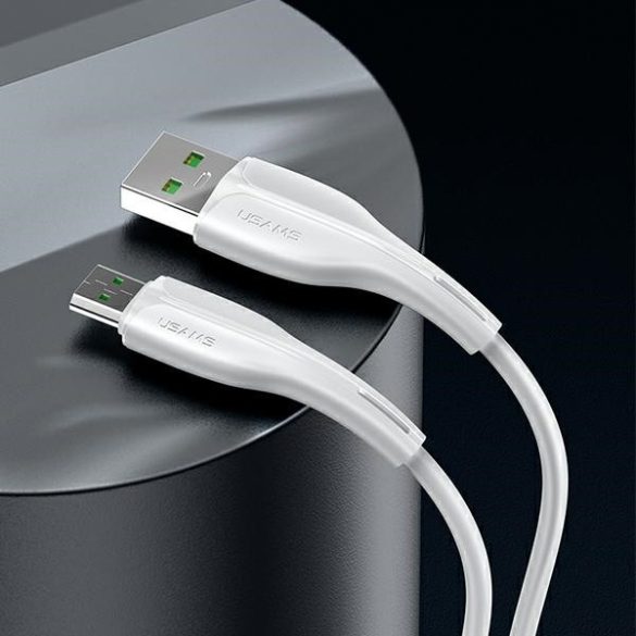 USAMS kábel U38 microUSB 4A gyors töltés OPPO 1m fehér SJ375USB02 (US-SJ375)