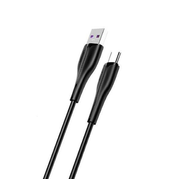USAMS kábel U38 USB-C 5A gyorstöltés OPPO/HuaweiWEI 1m fekete SJ376USB01 (US-SJ376)