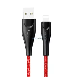   USAMS kábel fonott U41 lightning 1m 2A piros SJ391USB02 (US-SJ391) gyorstöltés