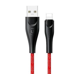   USAMS kábel fonott U41 lightning 3m 2A piros SJ397USB02 (US-SJ397) gyorstöltés