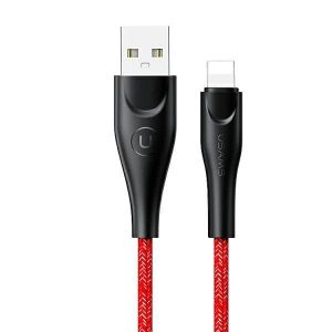 USAMS kábel fonott U41 lightning 3m 2A piros SJ397USB02 (US-SJ397) gyorstöltés