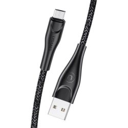   USAMS kábel fonott U41 microUSB 3m 2A fekete SJ399USB01 (US-SJ399) gyorstöltés