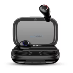   USAMS Bluetooth fülhallgató 5.0 TWS YJ sorozat vezeték nélküli fekete BHUYJ01