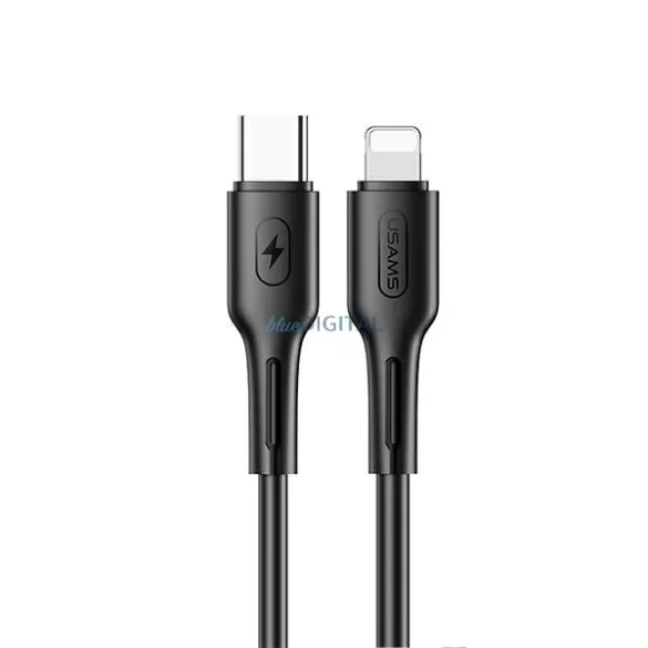 USAMS U43 kábel USB-C - Lightning 30W PD 1.2m (US-SJ406) - fekete