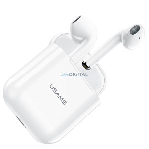 USAMS YA series TWS Bluetooth 5.0 vezeték nélküli fülhallgató - fehér