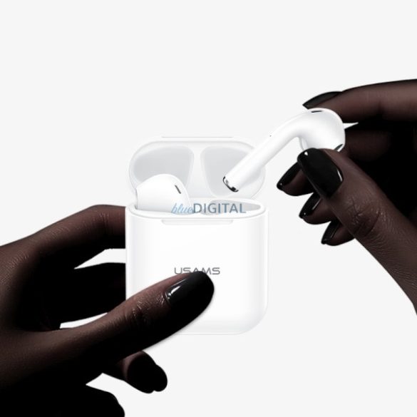 USAMS YA series TWS Bluetooth 5.0 vezeték nélküli fülhallgató - fehér